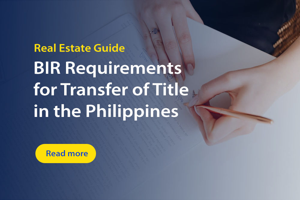 BIR Requirements for Transfer of Title in the Philippines