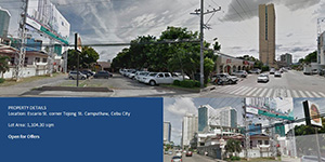 Vacant Lot in Escario Cor. Tojong Cebu City For Lease - 1104.3 Sqm