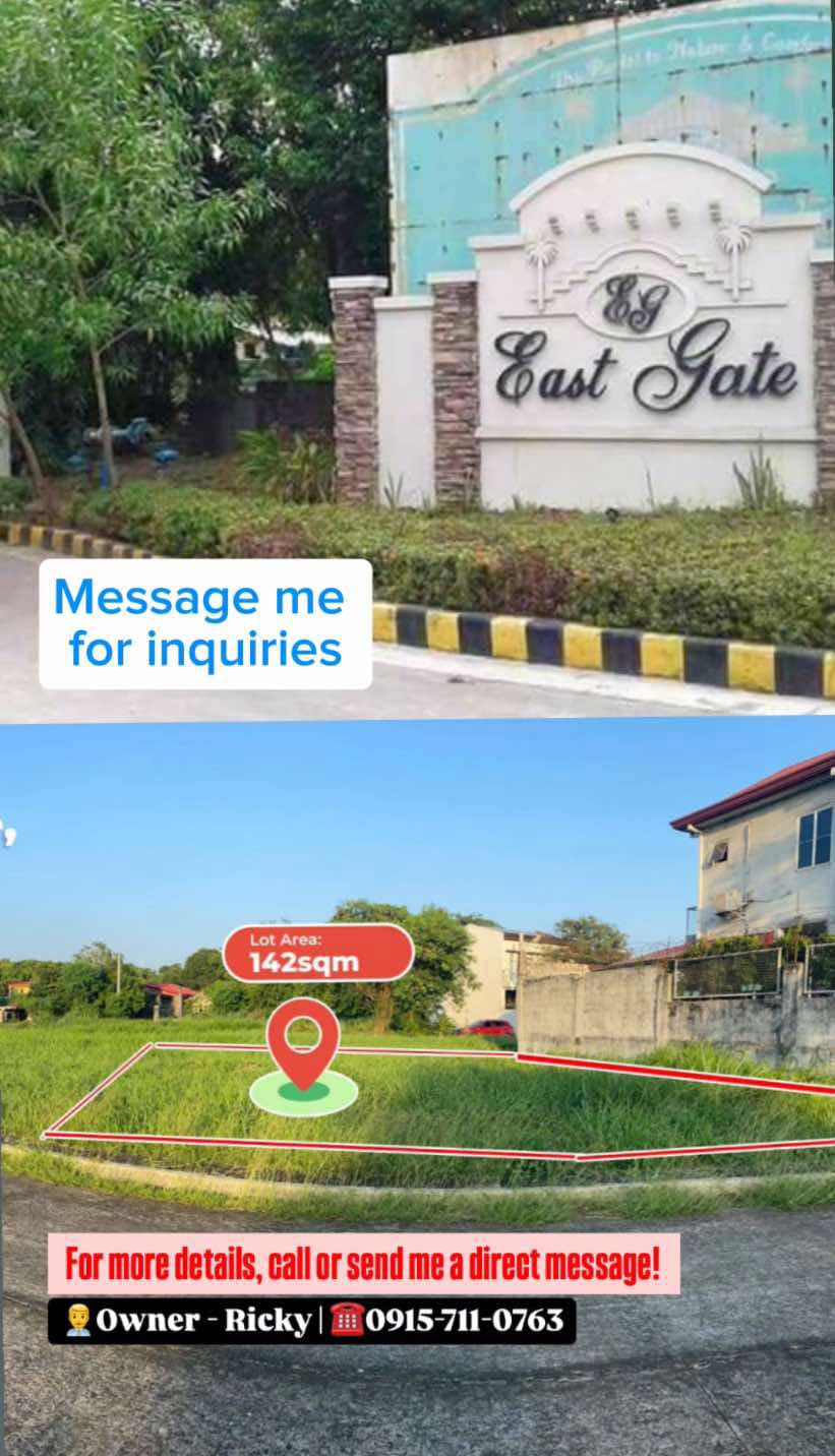 Lot for sale in EastGate Executive Village Taytay, Rizal
